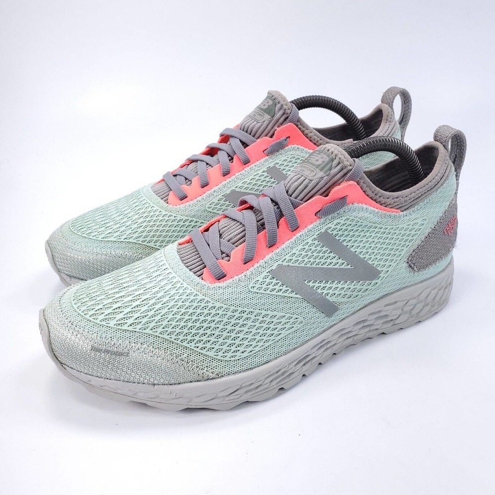 New Balance Mint Green and Coral Athletic Sneakers